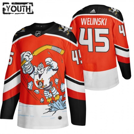 Kinder Eishockey Anaheim Ducks Trikot Andy Welinski 45 2020-21 Reverse Retro Ausweich Authentic